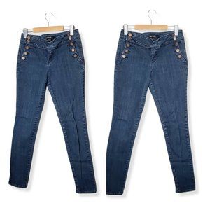 KENSIE Blue Nautical Skinny Jeans denim